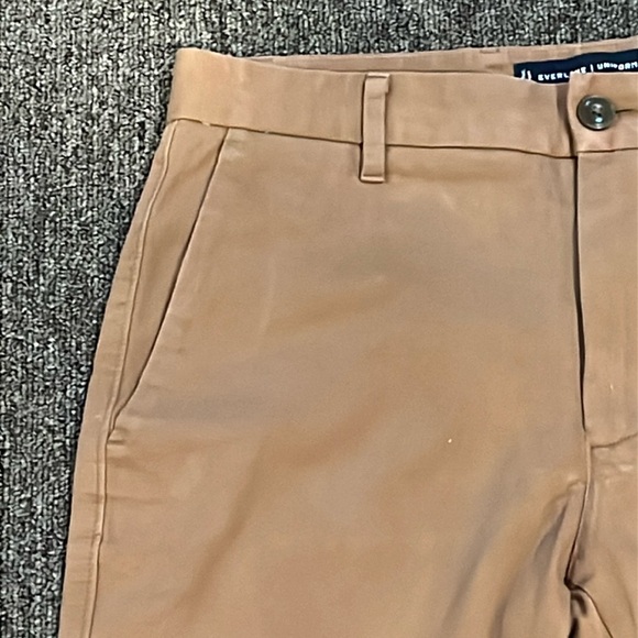 Everlane Uniform khaki beige flat front slim fit pants cotton blend 30x30 men 30 - Picture 6 of 14